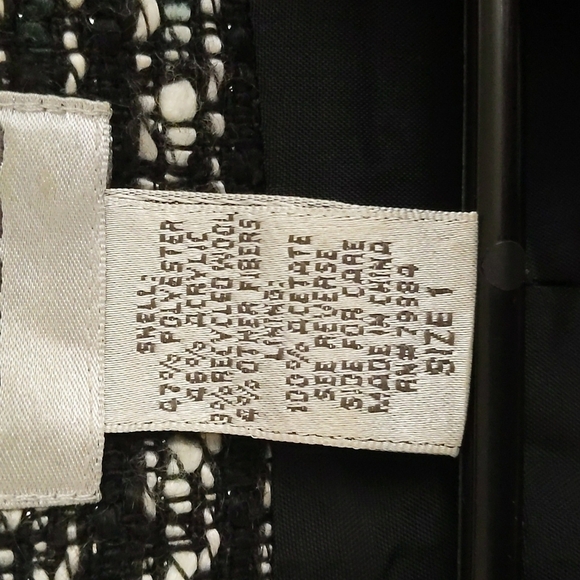 Chico's Black, Gray & White Long Sleeve Open Business Blazer Size Medium - Picture 9 of 10